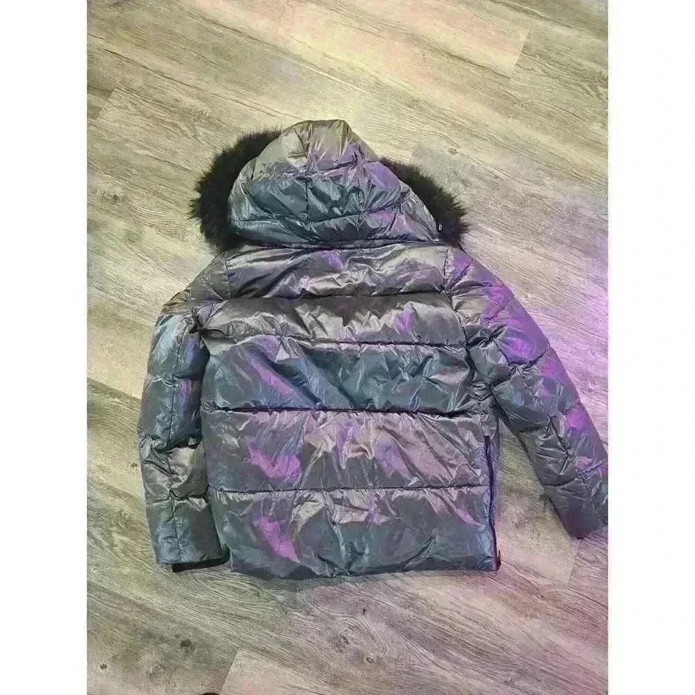 Dkny gunmetal puffer coat. SZ Large - Picture 3 of 3